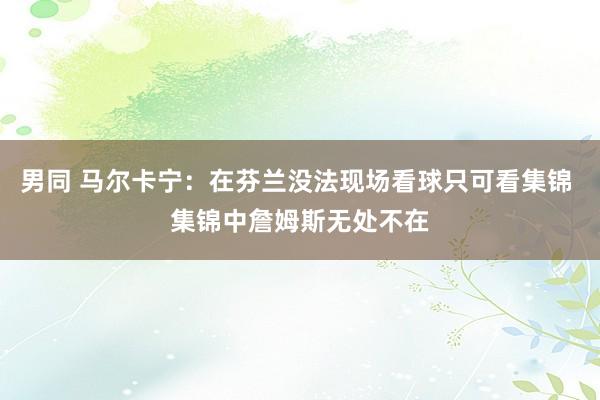 男同 马尔卡宁：在芬兰没法现场看球只可看集锦 集锦中詹姆斯无处不在