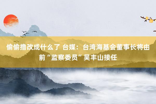 偷偷撸改成什么了 台媒：台湾海基会董事长将由前“监察委员”吴丰山接任