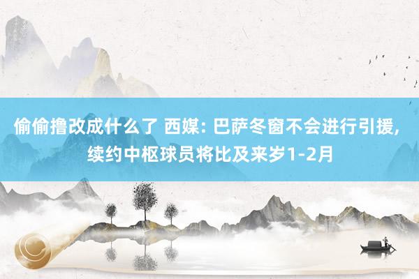 偷偷撸改成什么了 西媒: 巴萨冬窗不会进行引援， 续约中枢球员将比及来岁1-2月