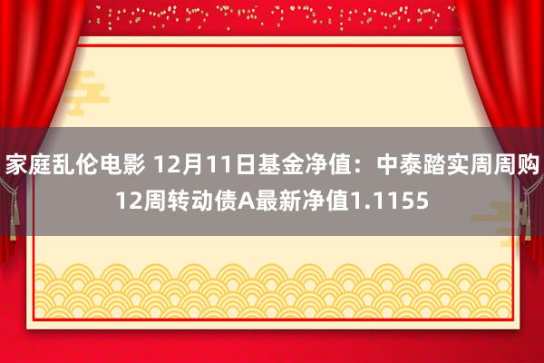 家庭乱伦电影 12月11日基金净值：中泰踏实周周购12周转动债A最新净值1.1155