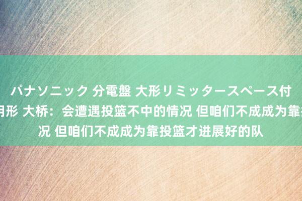 パナソニック 分電盤 大形リミッタースペース付 露出・半埋込両用形 大桥：会遭遇投篮不中的情况 但咱们不成成为靠投篮才进展好的队