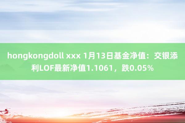 hongkongdoll xxx 1月13日基金净值：交银添利LOF最新净值1.1061，跌0.05%